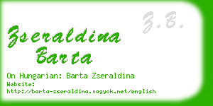 zseraldina barta business card